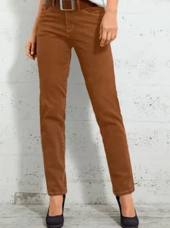 Jean 5 poches avec rivets et ceinture ajustable