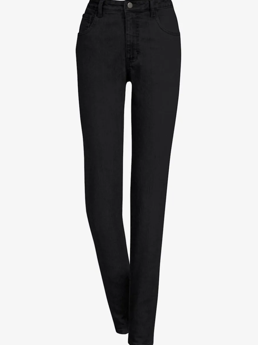 Jean 5 poches avec rivets et ceinture ajustable