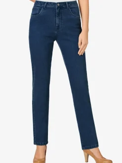Jean 5 poches avec rivets et ceinture ajustable