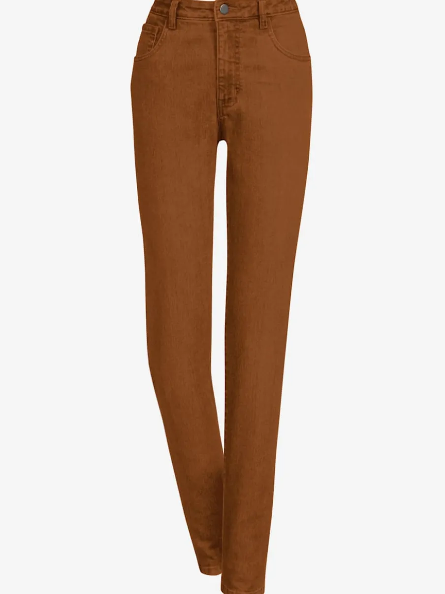 Jean 5 poches avec rivets et ceinture ajustable