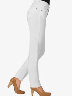 Jean 5 poches avec rivets et ceinture ajustable