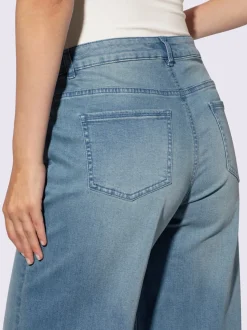 Jean 5 poches coupe large avec élasticité pour confort
