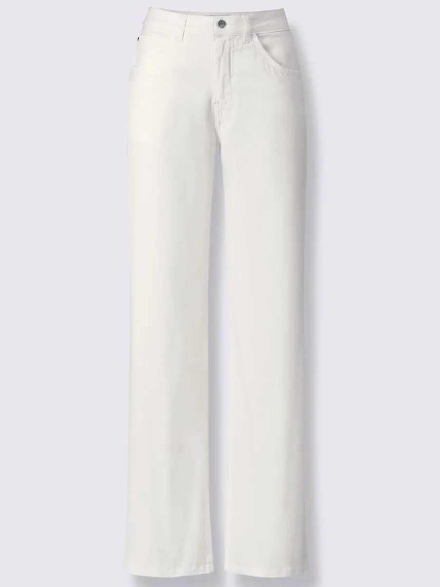Jean 5 poches coupe large avec élasticité pour confort