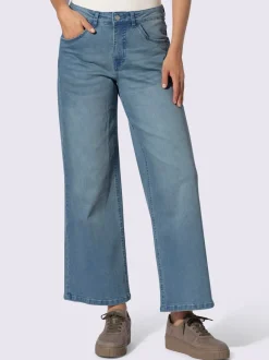 Jean 5 poches coupe large avec élasticité pour confort