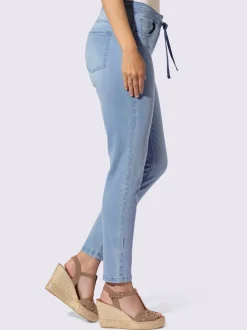 Jean 5 poches décontractés avec cordon à la taille