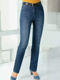 Jean 5 poches à effet délavé avec stretch extensible