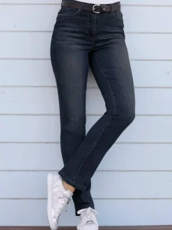 Jean 5 poches à effet délavé avec stretch extensible