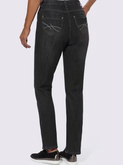 Jean 5 poches à effet délavé avec stretch extensible