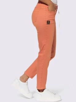 Jean 5 poches en coton avec ceinture ajustable intégrée