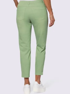 Jean 5 poches en coton avec ceinture ajustable intégrée