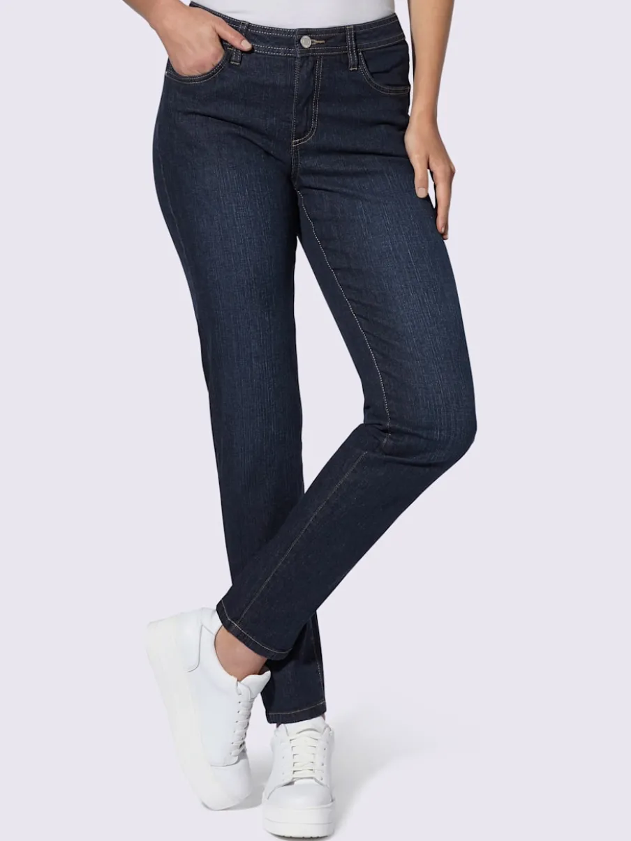 Jean 5 poches en coton extensible idéal pour tous