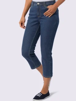 Jean 5 poches en coton stretch indéformable à fermeture éclair