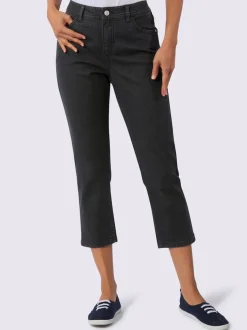 Jean 5 poches en coton stretch indéformable à fermeture éclair