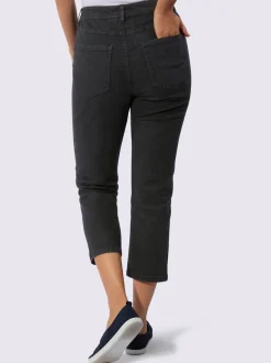 Jean 5 poches en coton stretch indéformable à fermeture éclair