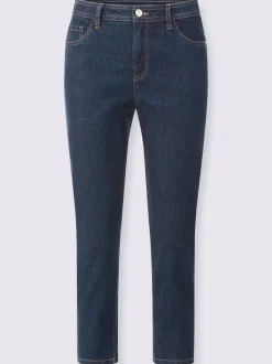 Jean 5 poches en coton stretch indéformable à fermeture éclair