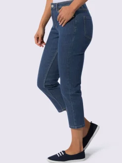 Jean 5 poches en coton stretch indéformable à fermeture éclair
