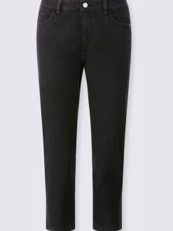 Jean 5 poches en coton stretch indéformable à fermeture éclair