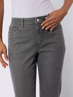 Jean 5 poches en coton stretch indéformable à fermeture éclair