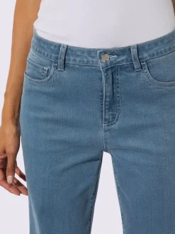 Jean 5 poches en mélange de coton et lyocell avec détails brillant