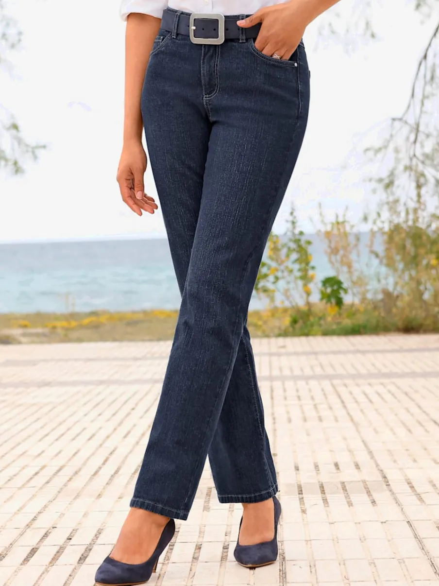 Jean à 5 poches légères en coton extensible indéformable