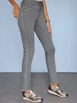 Jean 5 poches mélange coton et lyocell de qualité