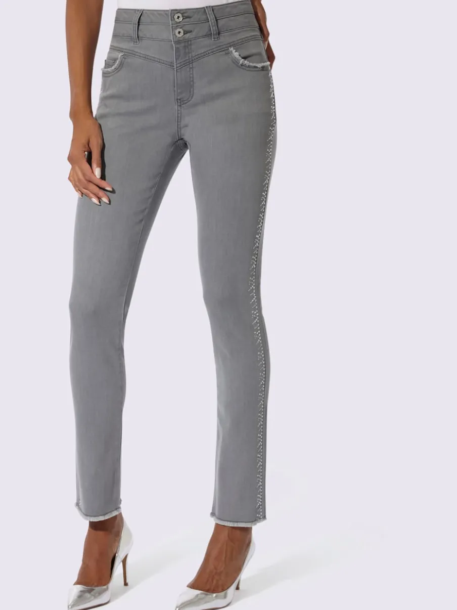 Jean 5 poches mélange coton et lyocell de qualité