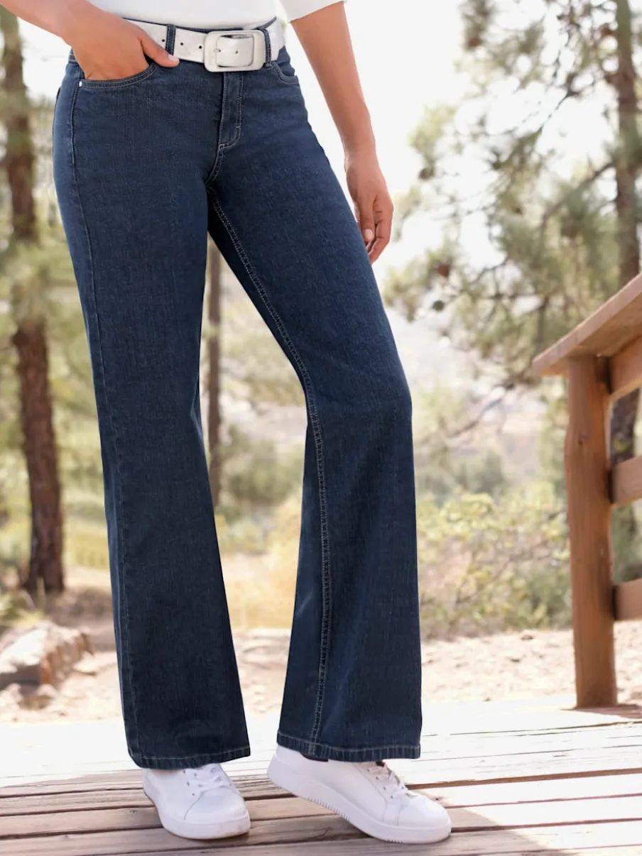 Jean 5 poches qualité coton extensible indéformable