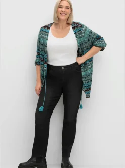 Jean 5 poches taille étroite, fesses et cuisses fortes