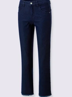 Jean push-up cinq poches avec rayures sur les côtés