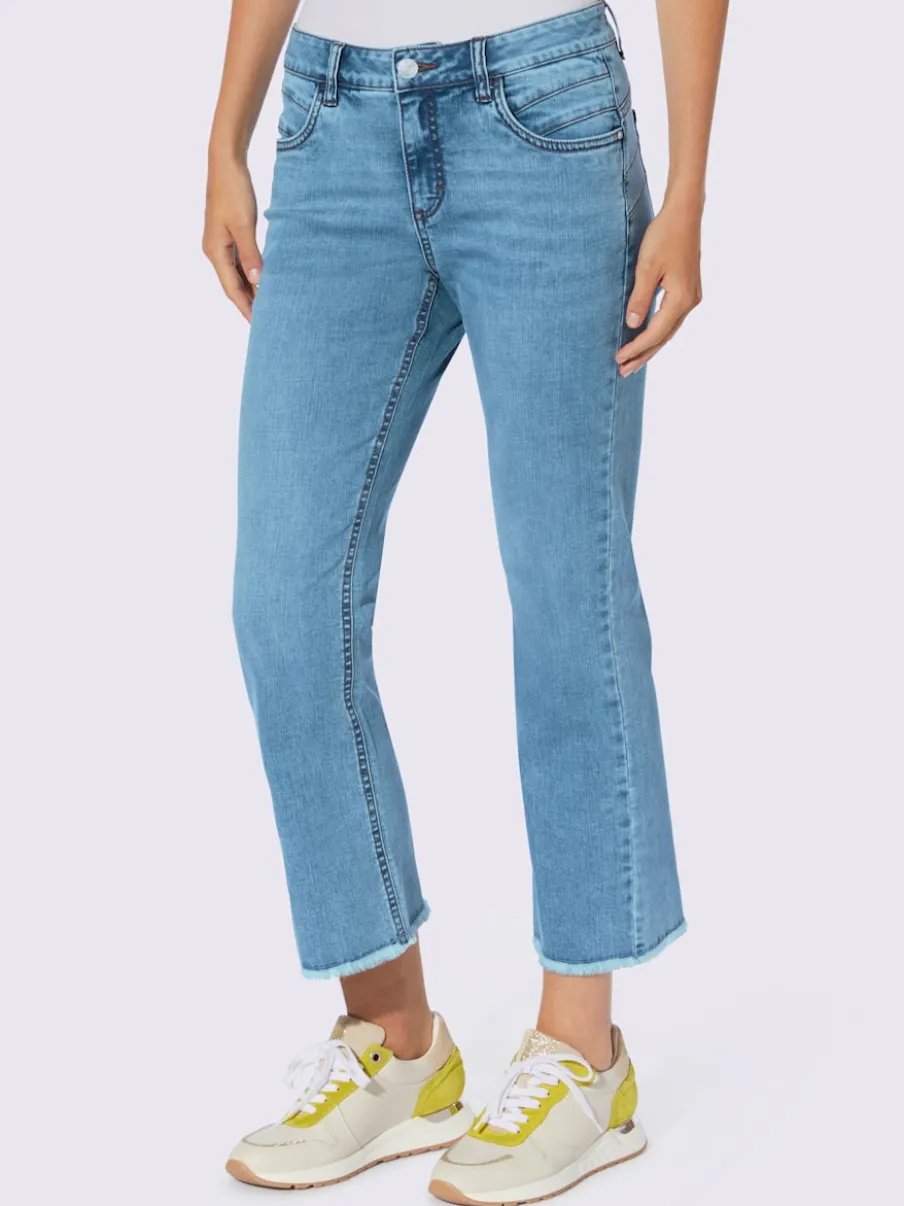 Jean push-up jambes évasées avec poches fantaisie brillantes