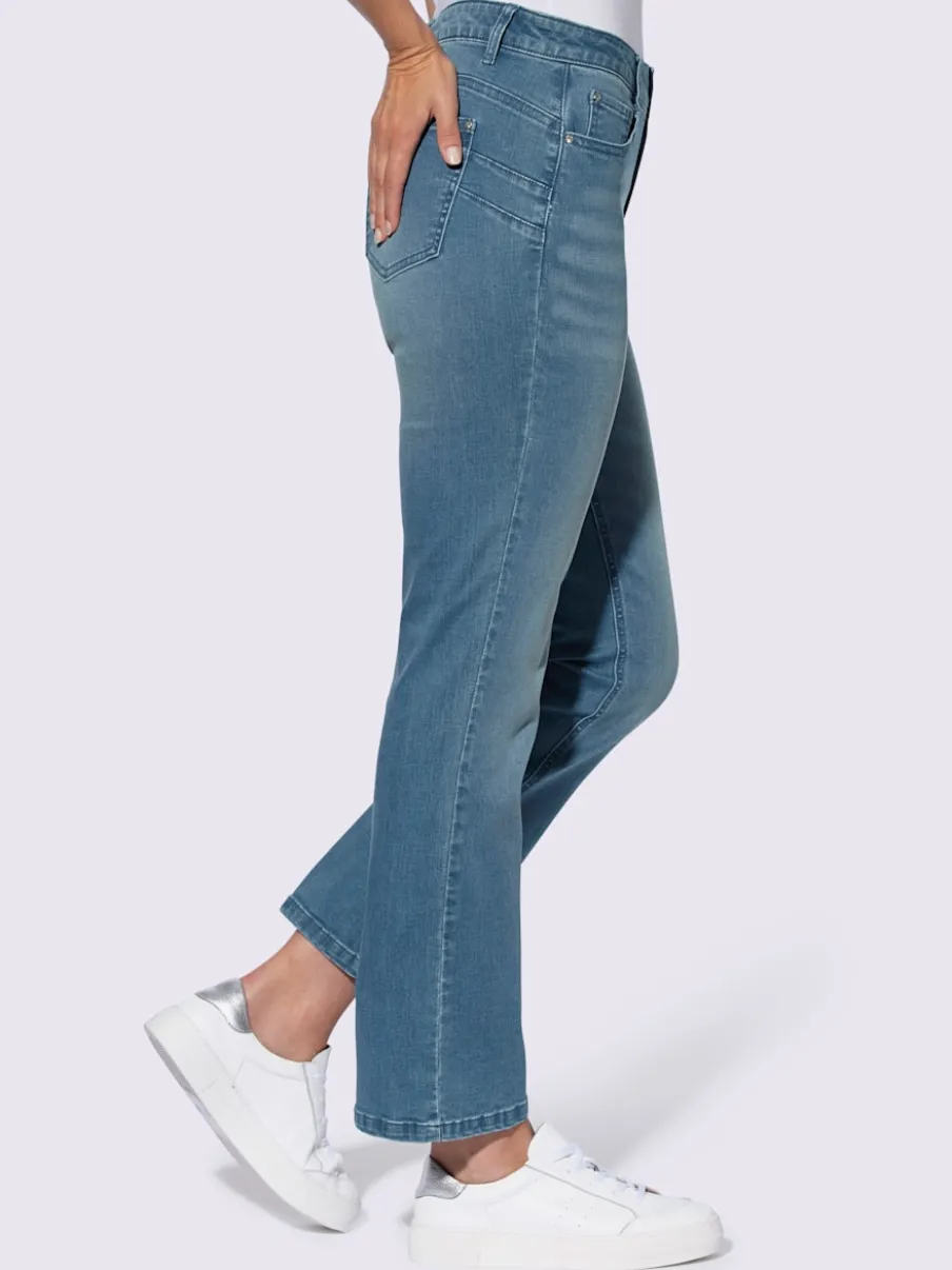 Jean push-up taille haute moderne avec effet extensible