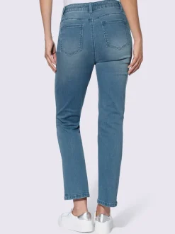 Jean push-up taille haute moderne avec effet extensible