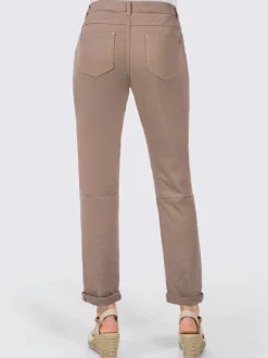 Jeans en coton doux ceinture gainante poches pratiques