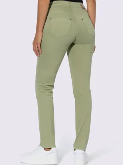 Jean skinny avec quatre poches et rivets décoratifs
