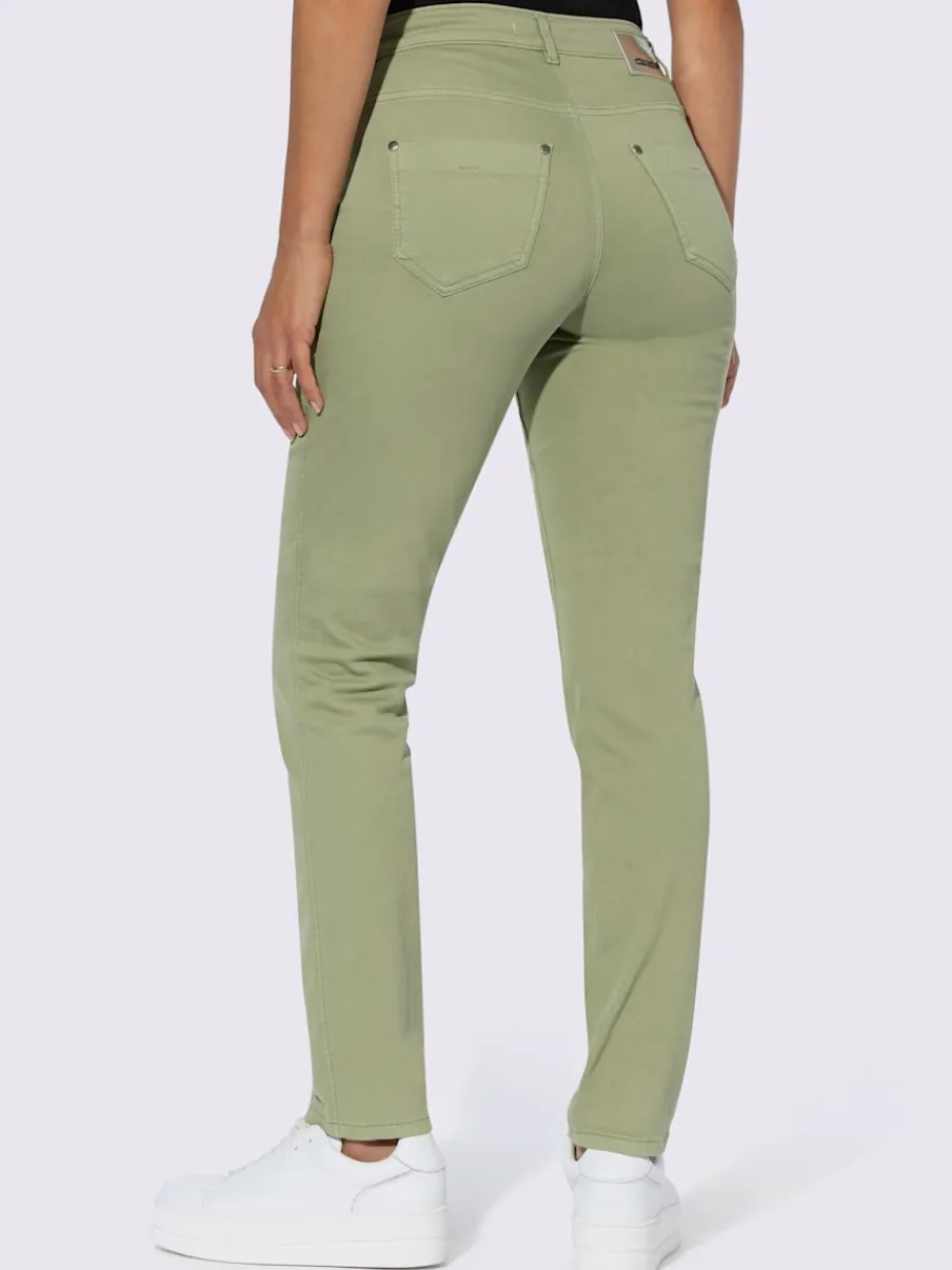 Jean skinny avec quatre poches et rivets décoratifs