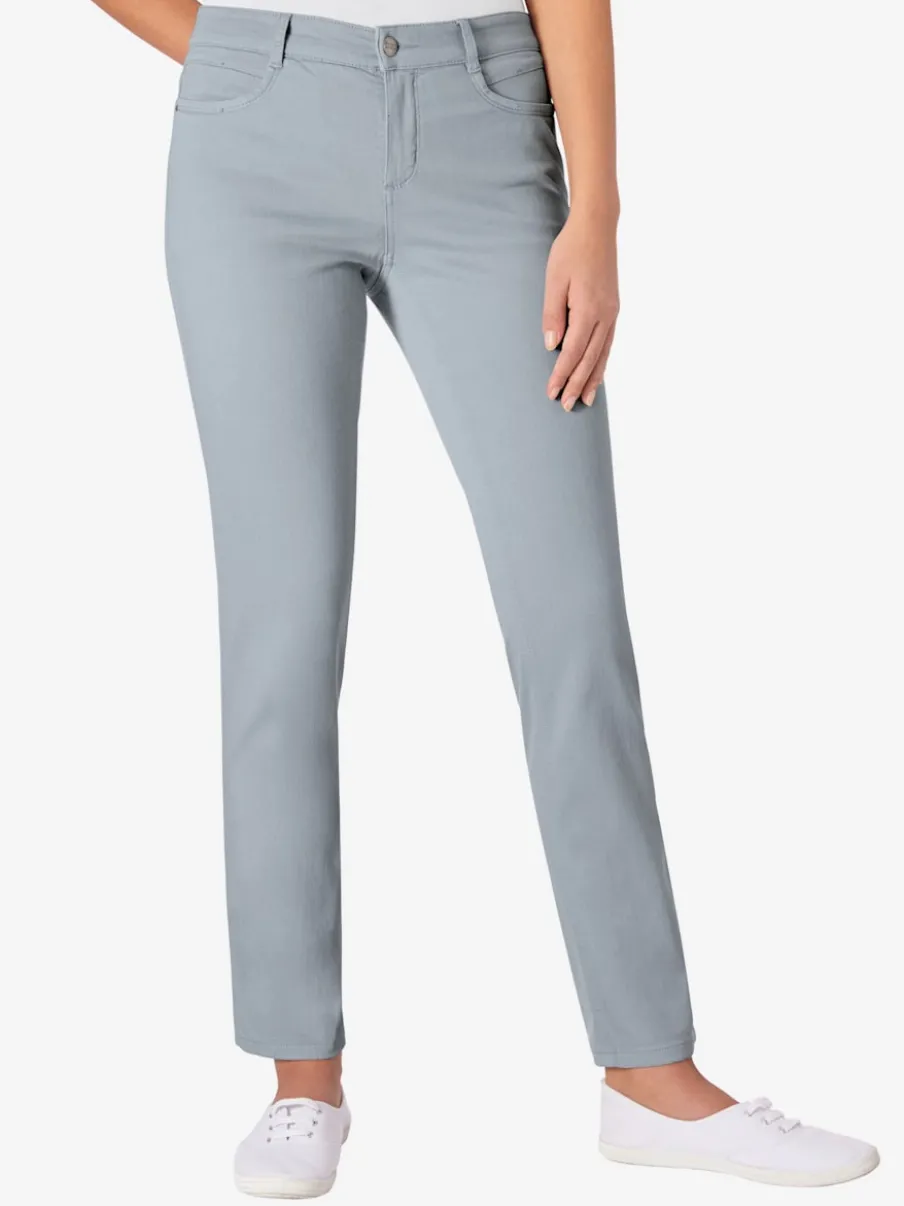 Jean skinny avec quatre poches et rivets décoratifs