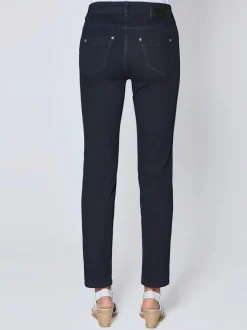 Jean skinny avec quatre poches et rivets décoratifs