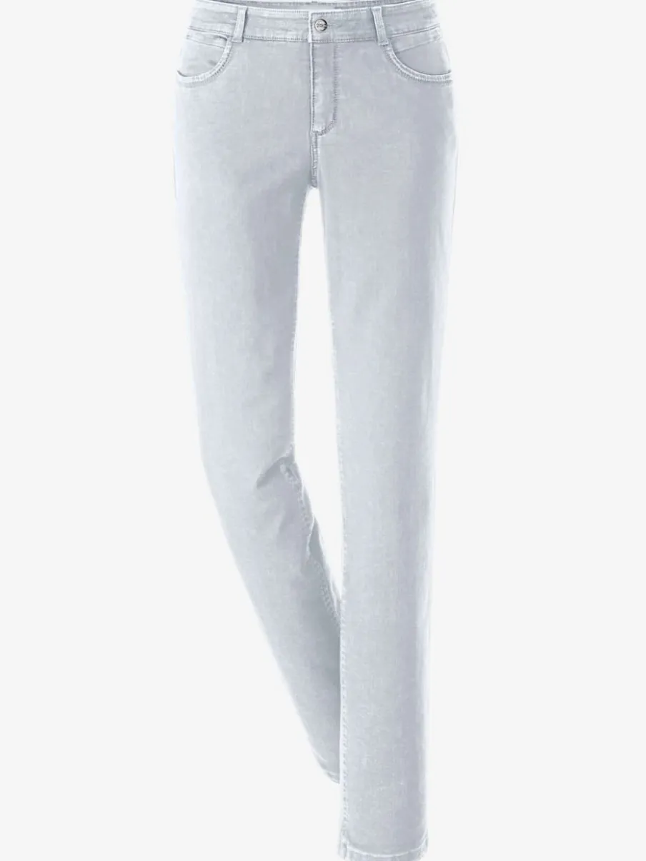 Jean skinny avec quatre poches et rivets décoratifs