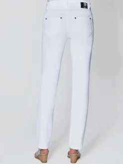 Jean skinny avec quatre poches et rivets décoratifs