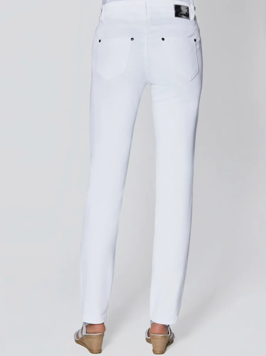 Jean skinny avec quatre poches et rivets décoratifs