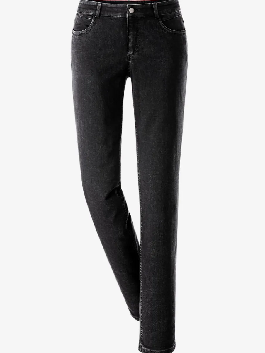 Jean skinny avec quatre poches et rivets décoratifs
