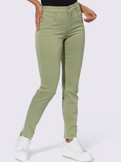 Jean skinny avec quatre poches et rivets décoratifs