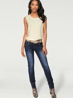 Jean skinny coupe skinny à poches fendues élastique slim