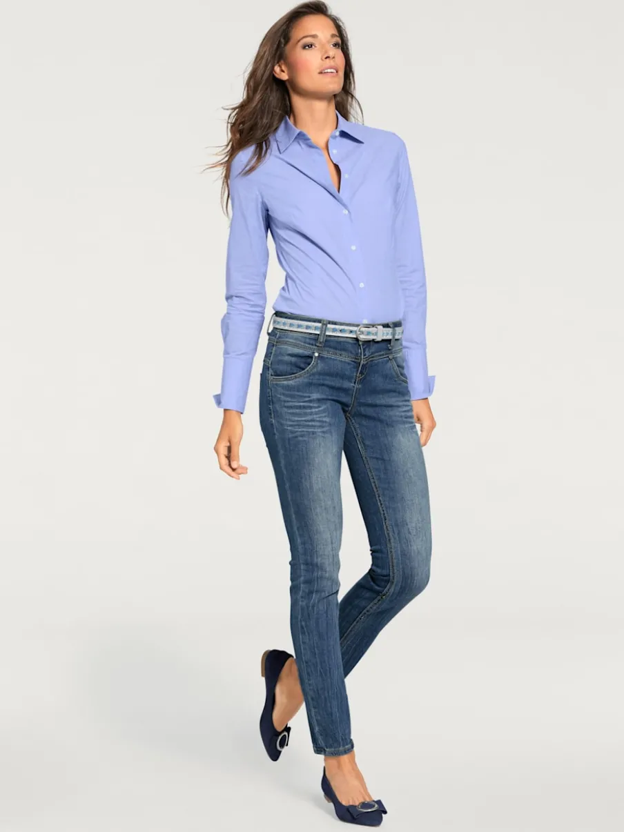 Jean skinny coupe skinny à poches fendues élastique slim