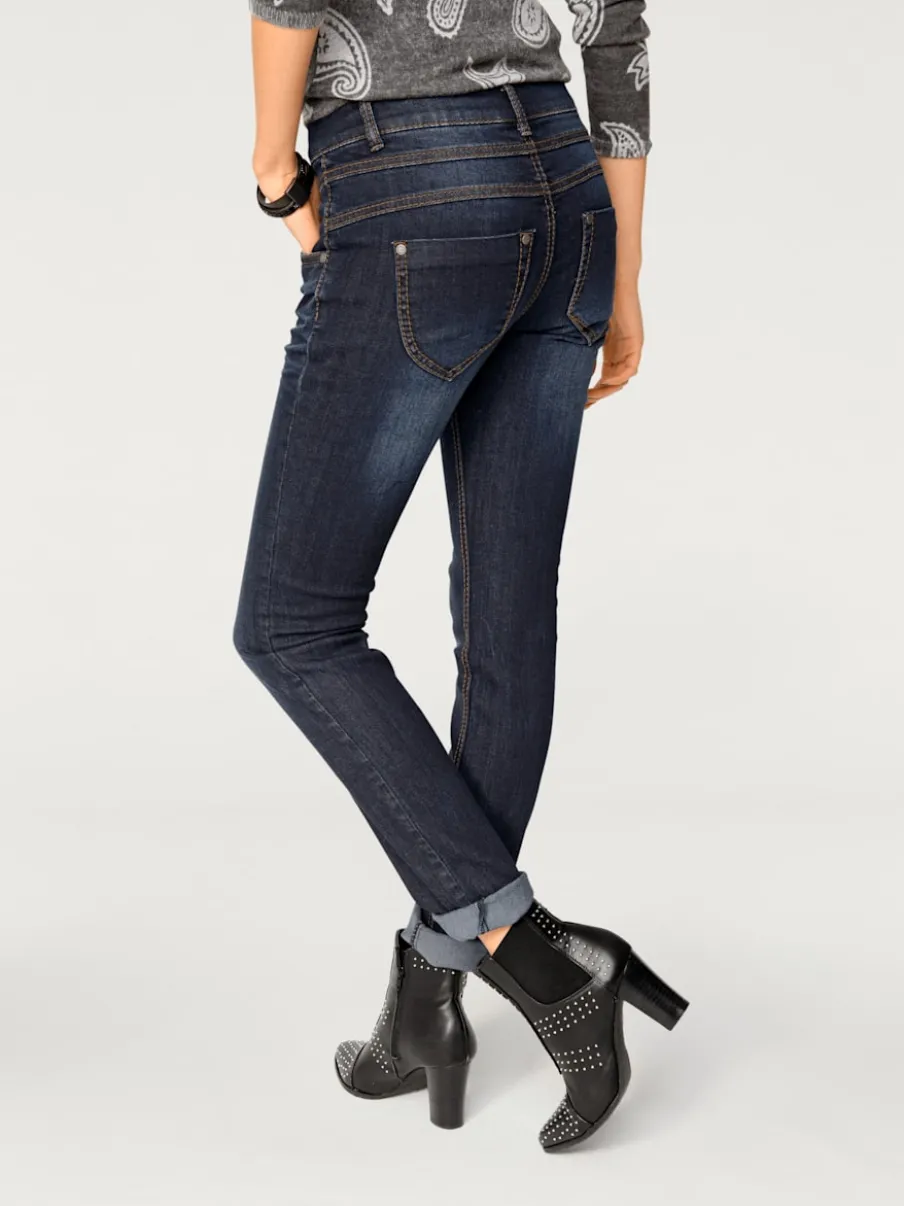 Jean skinny coupe skinny à poches fendues élastique slim