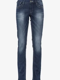 Jean skinny effet ventre plat avec matière élastique