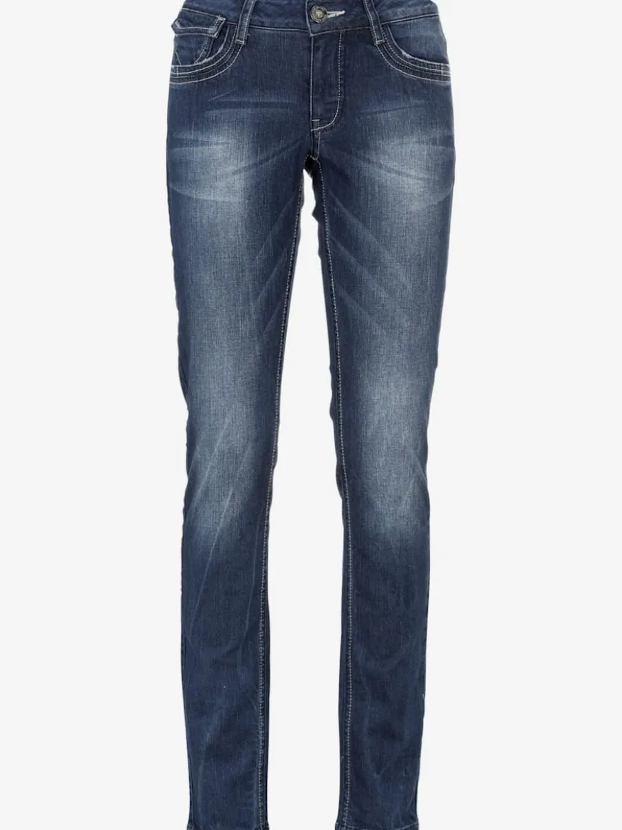 Jean skinny effet ventre plat avec matière élastique