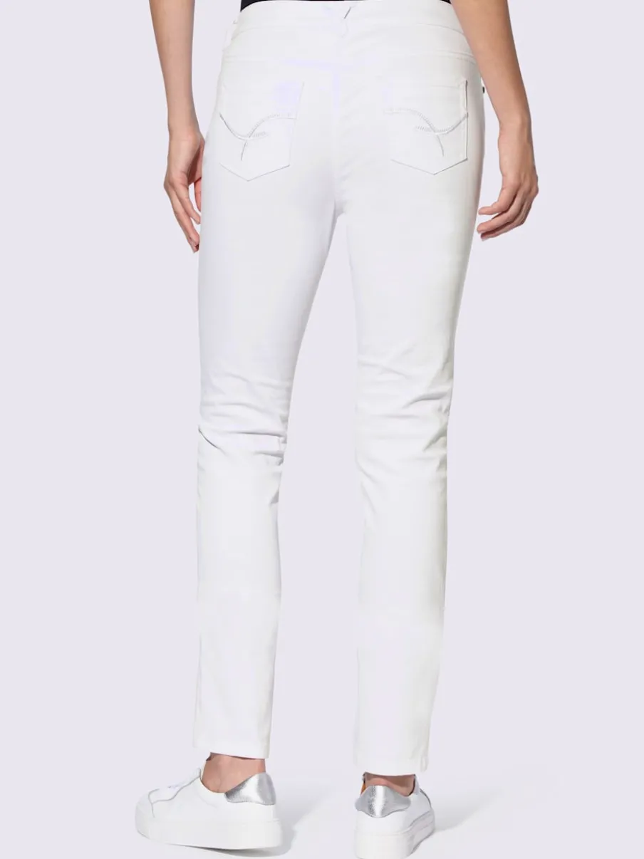 Jean skinny effet ventre plat avec matière élastique