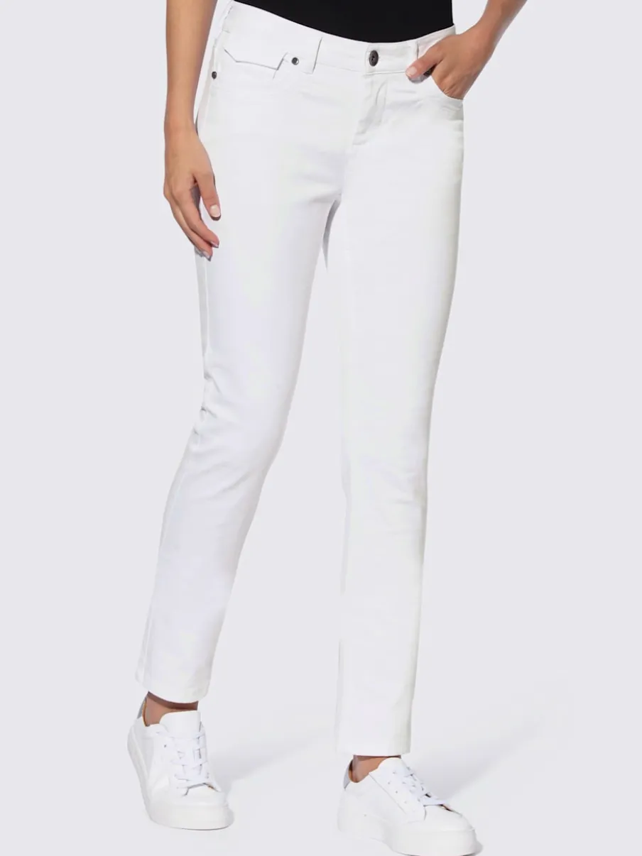 Jean skinny effet ventre plat avec matière élastique