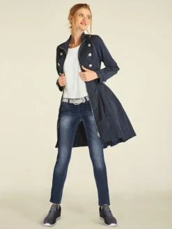 Jean skinny effet ventre plat avec matière élastique